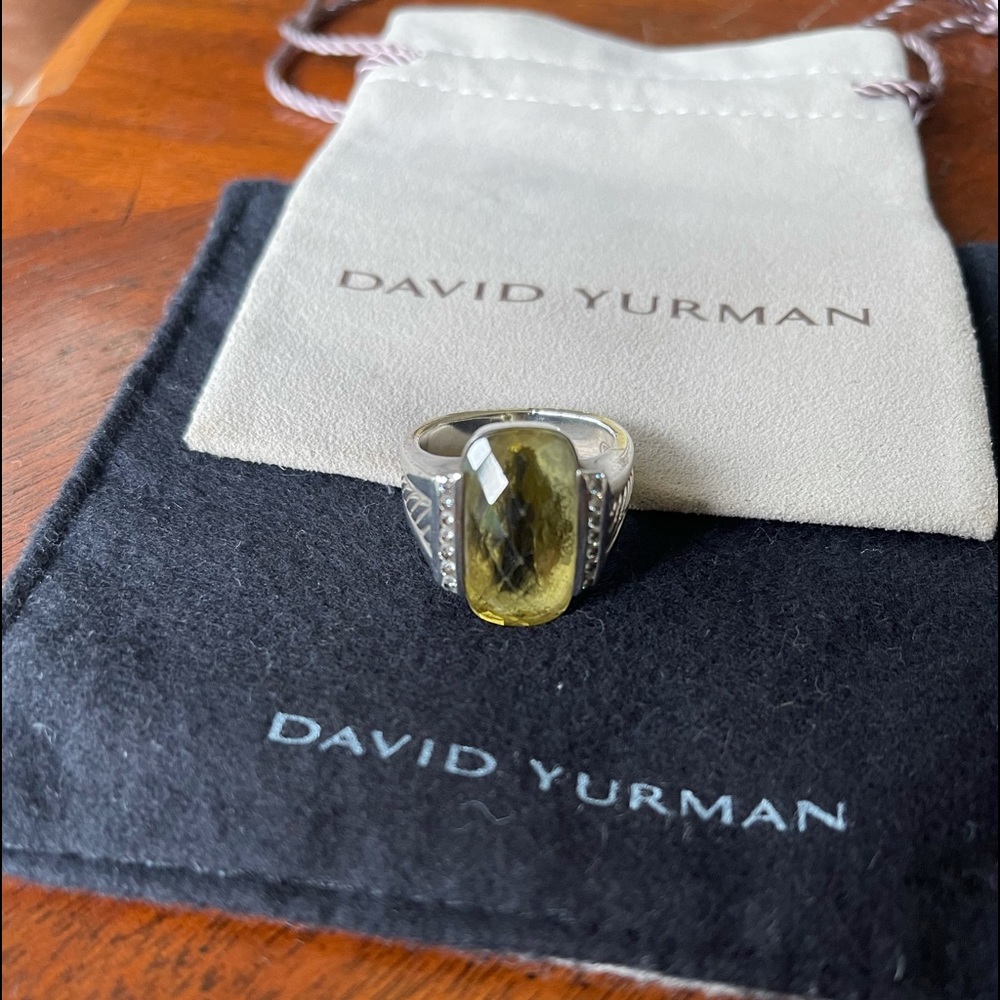 David Yurman citrine and diamond ring size 7